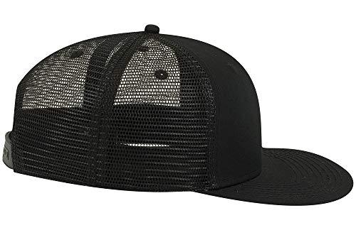 OTTO SNAP Hawaiian Pattern Square Flat Visor 6 Panel Pro Style Snapback Hat - color: Black