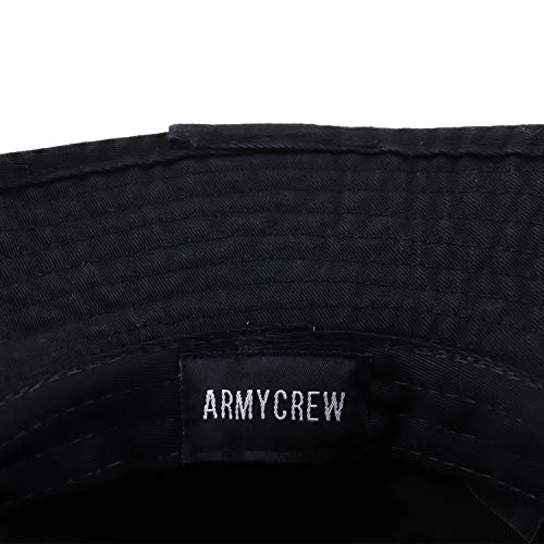 Armycrew Big Oversized Jungle Boonie Bucket Hat with Chin String Fits Upto XXXL - color: Black, size: X-Large-XX-Large