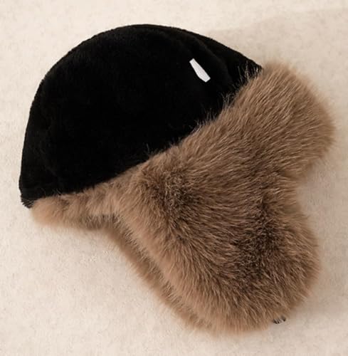 Women's Trapper Hat Faux Fur Winter Hats Fuzzy Russian Hat with Buckle Trooper Warm Ski Cycling Ear Flap Hat 2025 - color: B Pink