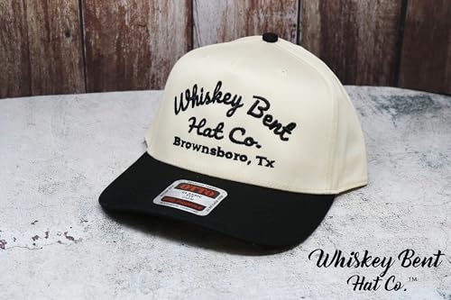 WHISKEY BENT HAT CO. JJ Hat - 2-Tone Adjustable Snapback Cap - color: Cream/Black
