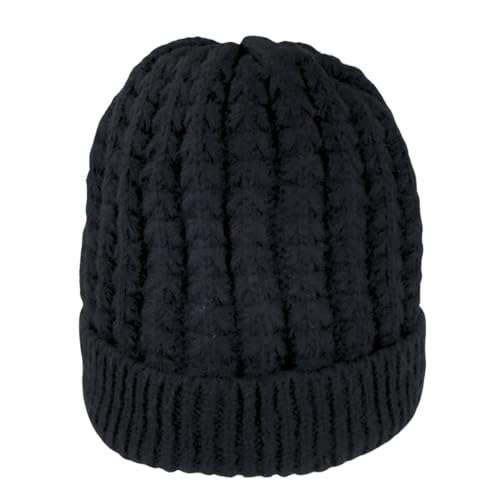 Humble Hilo Knit Hats Beanies for Women Winter Pom Beanie Men or Women Beanies Cable Knit Beanie - color: Black