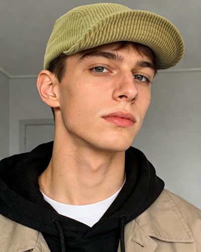 Croogo Corduroy Short Brim Hat Low Profile 5 Panel Dad Cap for Men Women - color: M-dsbh10-yellow