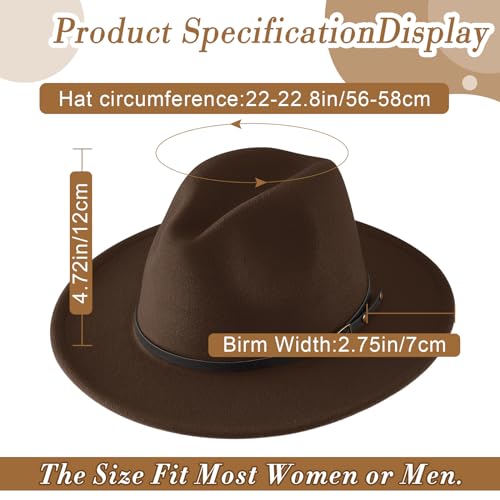 Hercicy 6 Pcs Fedora Hats for Women Men - color: Fresh Color