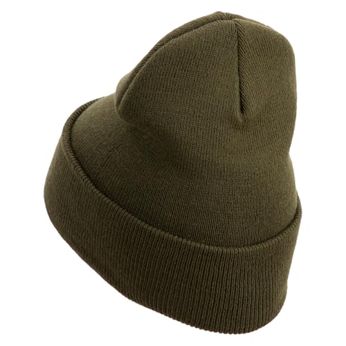 e4Hats.com 12 inch Cuffed Knit Long Beanie - color: Olive