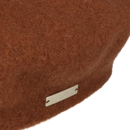 Seeberger Virgin Wool Beret for Women Women - Made in The EU - color: Brown