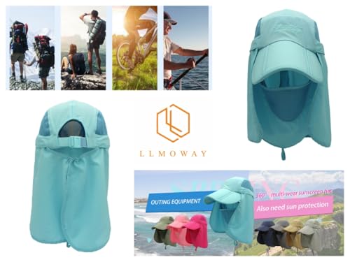 Full Coverage Removable UPF 50+ Sun Hat, Breathable Quick Dry Running Cap - color: Sky Nature, size: Small