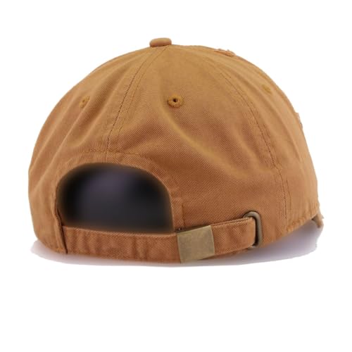 Henny Vintage Baseball Cap Embroidered Cotton Adjustable Distressed Dad Hat - color: Yellow Mustard