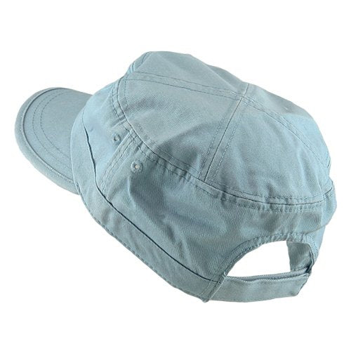 e4Hats.com Enzyme Regular Solid Army Caps - color: Light Blue
