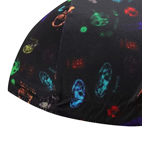 Multicolor Cycling Cap - Polyester Cycling Hat-Under Helmet - Cycling Helmet Liner Breathable&Sweat Uptake - color: Aa10