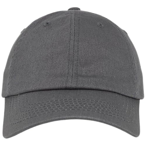 E BY ELIDAN Classic Dad Hat Cotton, Low-Profile Plain Baseball Cap, Adjustable, Breathable and Packable - color: Charcoal