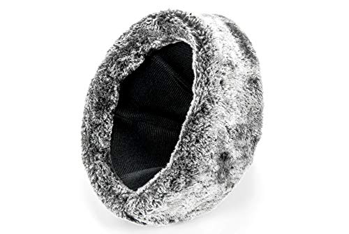 ihvan online Turkish Ottoman Bork Hat, Ertugrul Faux Leather Fur Winter Cap - color: Black / Style-1