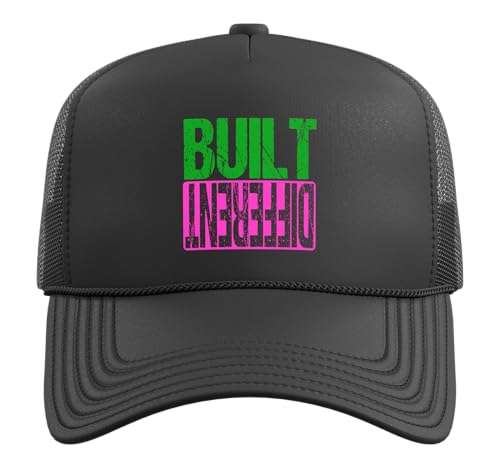 Green and Pink Different Pink and Green Trucker Hat with Adjustable Mesh Back - color: Black