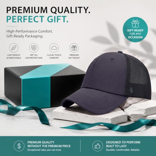 AOPREL Cloud-Touch Trucker Hat - High-Density Structured Mesh Baseball Cap Men & Women,Shape-Retaining Breathable UPF 50+ - color: Deep Indigo · Subtle
