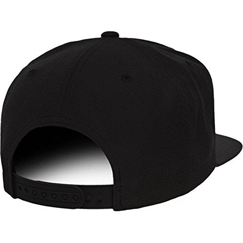 Trendy Apparel Shop Old English B Embroidered Flat Bill Snapback Cap - color: Black