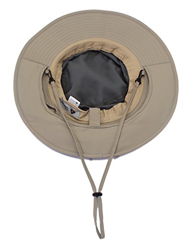 Home Prefer UPF50 Mens Sun Hat with Neck Flap Quick Dry UV Protection Cap Womens Wide Brim Fishing Hat Neck Flap Beach Garden - color: B-gray Brim