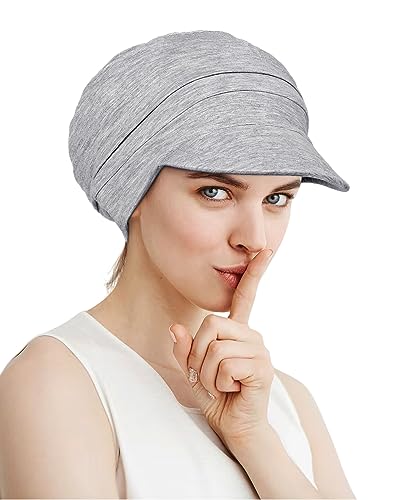 Alnorm Super Soft Breathable Viscose Slouch Hat Oversized Baseball Cap for Women - color: Light Hemp Grey