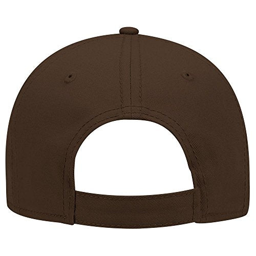 OTTO 6 Panel Low Profile Superior Cotton Twill Cap - color: Dk. Brown