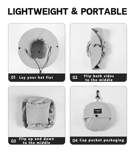 Sun Hats for Men Women Waterproof UPF 50+ Bucket Hat Protection Hat for Fishing Hiking Garden Safari Beach - color: Pink