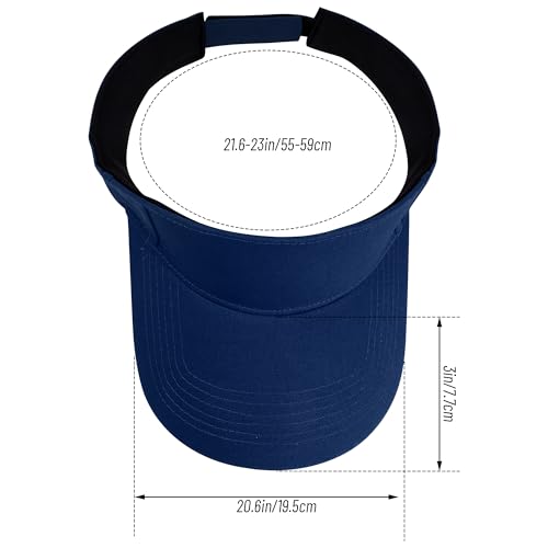 Dxhycc Sport Sun Visor Hats for Women Men - color: Navy