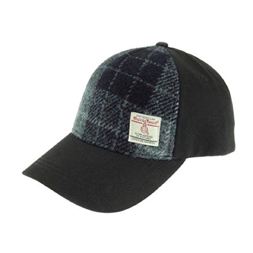Tartan Baseball Cap in Harris Tweed by Glen Appin Of Scotland Limited - color: Colour 95 Grey