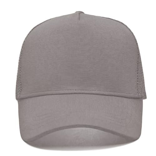 Oversize XXL Mesh Trucker Hat for Men Big Head High Crown Baseball Cap - color: Grey