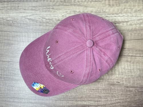 Family Titles Baseball Hat for Grandparents Parents, Relatives Gift - color: Wifey (Washed Pink)