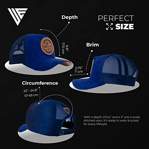 Urban Effort Trucker Hat for Men & Women, Mesh Back Baseball Cap, 5 Panel - color: Dark Blue, style: Mesh Back