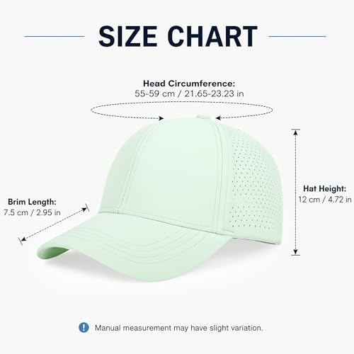Quick Dry Baseball Cap Mesh Snapback Hat Golf Ball Cap for Men Women - color: Light Green