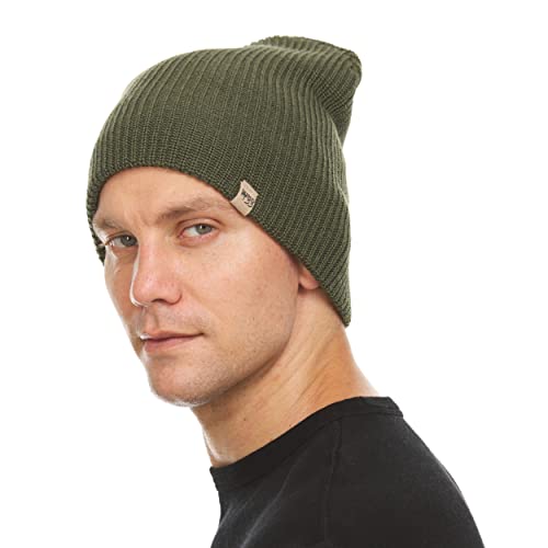 Minus33 Merino Wool Everyday Knit Wool Beanie - color: Olive Drab