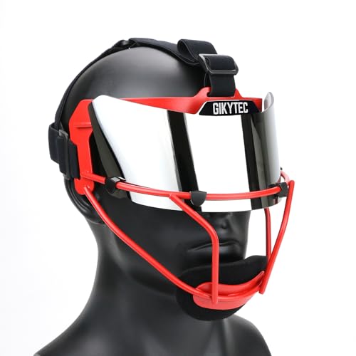 Universal Softball Visor - Softball Eye-Shield Mask - Baseball Sports Sunglasses - Face Shield - color: Silver