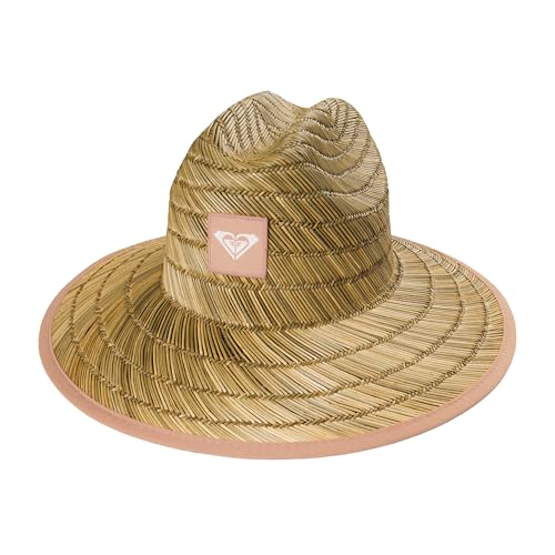 Roxy Girls' Tomboy Woven Straw Hat | Wide Brim | Adjustable | Sun Protection | Beach | Vacation | Natural - color: Impala