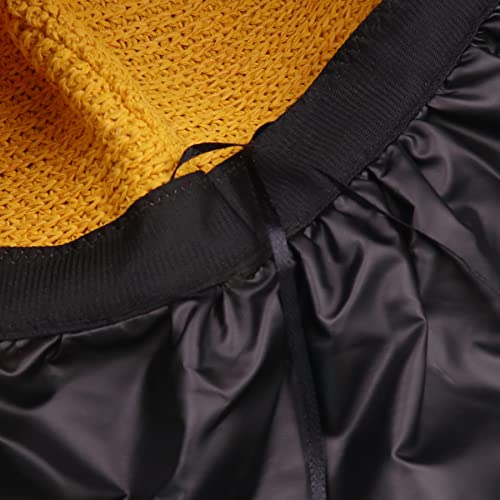 Women Summer Rain UV UPF 50 Sun Protection Wide Brim Hat - Foldable Bucket Sun Hat - color: X Yellow Straw Hat With Bow