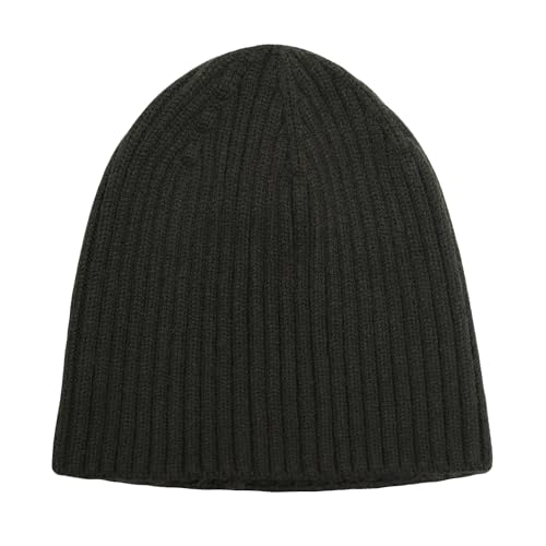 ZLYC Men Winter Knit Fisherman Beanie Hat Fashion Warm Daily Skull Cap - color: Solid Army Green