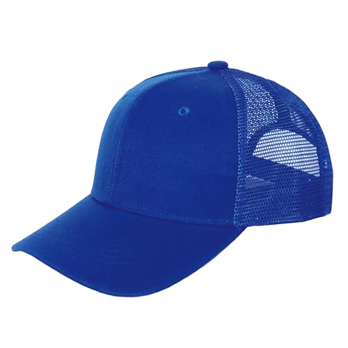 ZH 12 Pack Mesh Trucker Hats, Bulk Baseball Caps for Men and Women, Trucker Cap Wholesale - color: Blue