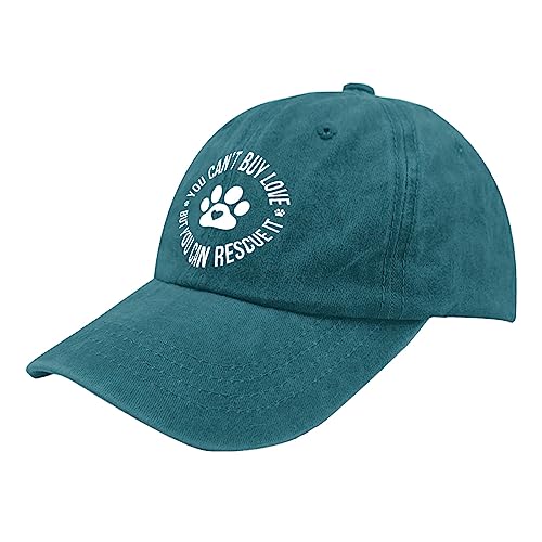 Funny Dogs Lover Caps Dad Hat, Graphic Dad Hats for Women - color: Cyan Blue