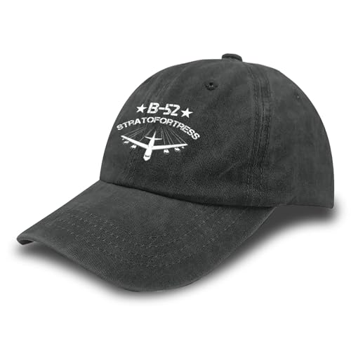 B-52 Buff Military Airplane Flag Hat for Men Vintage Washed Distressed Baseball