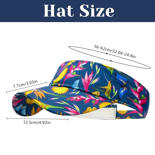 YAMEIZE Leopard Sun Visors for Women Men - Cheetah Print Running Golf Tennis Sun Hat Adjustable Ponytail Cap for Sport - color: 1#
