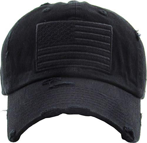 KBETHOS Flag USA America Military Thin Blue Line Thin Red Line Vintage Distressed Baseball Cap Dad Hat Unisex Adjustable… - color: 2. Black-tactical Operator Classic