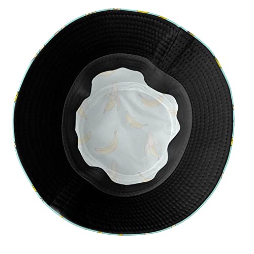 Bucket Hat Sun Beach Packable Fisherman Cap for Women Men Summer Outdoor Hiking - color: Cute Banana