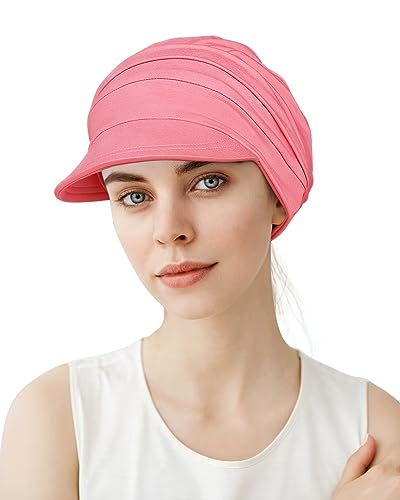 Alnorm Super Soft Breathable Viscose Slouch Hat Oversized Baseball Cap for Women - color: Peachy Pink