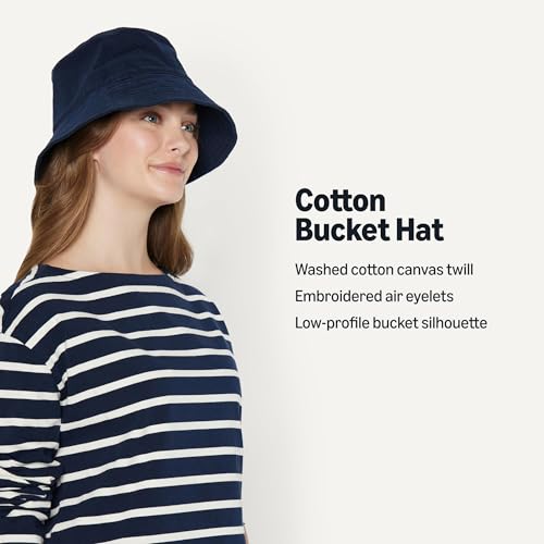 Amazon Essentials Women's Washed Cotton Bucket Hat - color: Navy, size: Small-Medium
