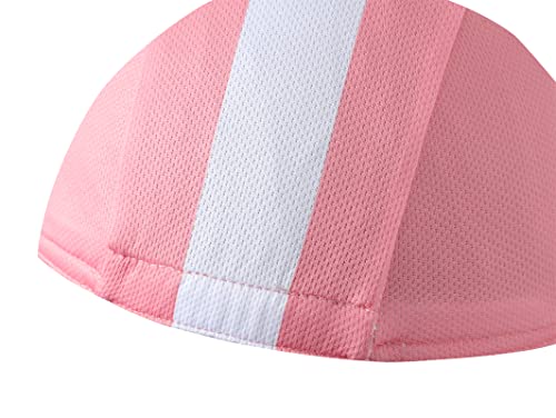 Multicolor Cycling Cap - Polyester Cycling Hat-Under Helmet - Cycling Helmet Liner Breathable&Sweat Uptake - color: Pink 1
