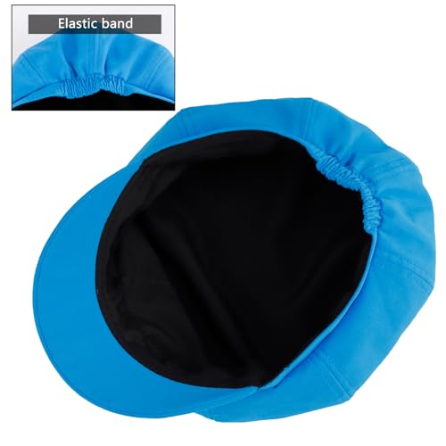 Newsboy Cabbie Baker boy hat Beret Cap for Women Pageboy Visor Paperboy Hat Sailor Fiddler Hat Adjustable - color: Blue