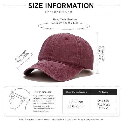 3 Pieces Vintage Washed Cotton Baseball Cap – Unisex Soft Unstructured Dad Hat for Men Women - color: Multicolor1