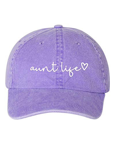 Aunt Life Script Heart Dad Hat Baseball Cap Adjustable New - color: Purple Pigment