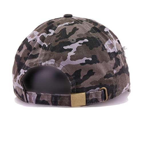 Blue Buck Deer Vintage Baseball Cap Embroidered Cotton Adjustable Distressed Dad Hat - color: Gray Camo