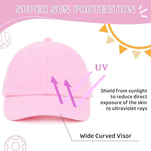 Durio Toddler Baseball Hat Cotton Baby Cap for Boys Girls 1-5T - color: Light Pink, size: 2-5T