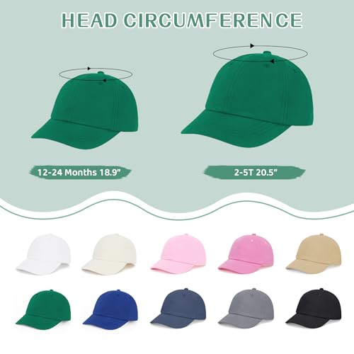 Durio Toddler Baseball Hat Cotton Baby Cap for Boys Girls 1-5T - color: Green, size: 2-5T