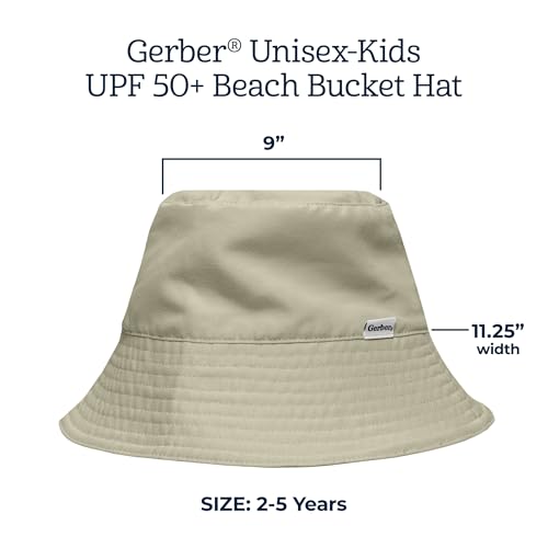 Gerber Toddler UPF 50+ Baby Sun Hat Toddler Beach Bucket Hat (2-5 Years) - color: Navy