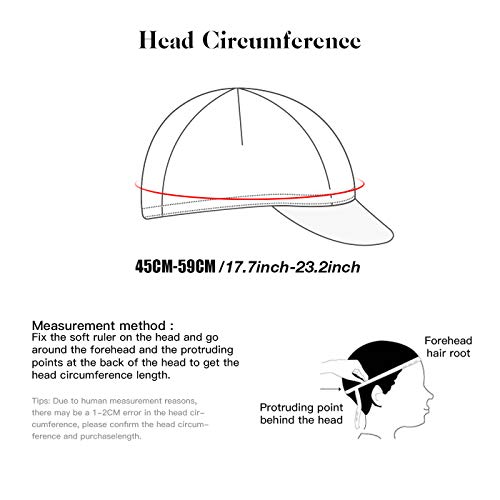 CATENA Men's Outdoors Sports Cycling Cap Bike Skull Breathable Sun Caps Riding Hat for Men - color: Black-39